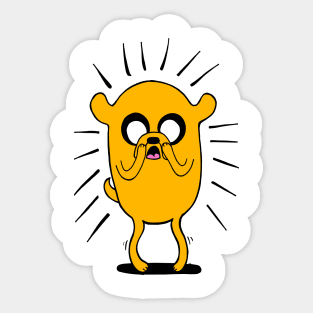 Adventure Time - Jake the Dog In Shock Sticker